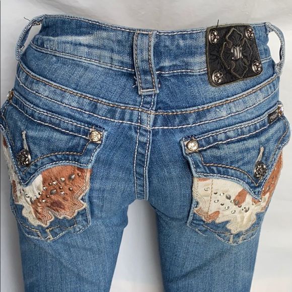 Buckle Miss Me cowboy boot denim jeans size 27 EUC - Picture 4 of 14